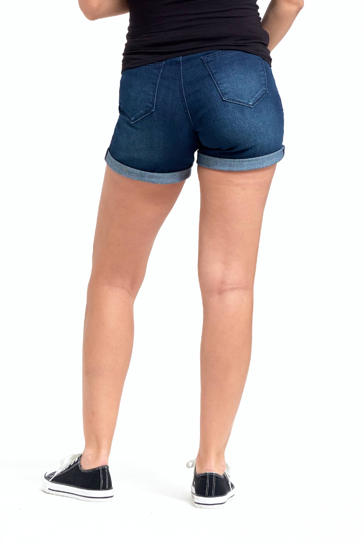 1822 Denim  Roll Cuff Jean Shorts w/ Bellyband in Marco