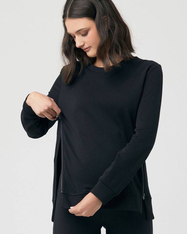 Side Zipper Maternity/Nursing Jumper