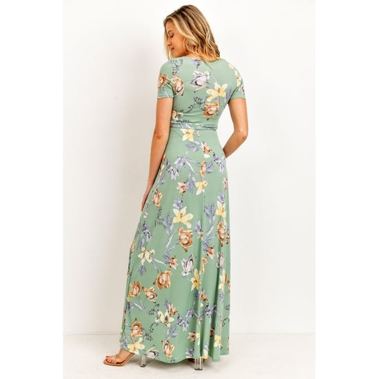 Floral Maternity/Nursing Maxi Dress
