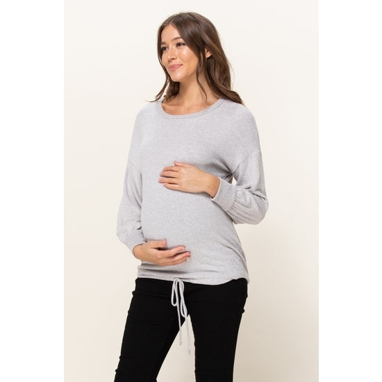 Rayon Brushed Maternity Sweater By Hello Miz