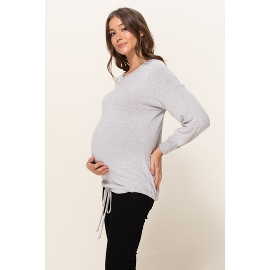 Rayon Brushed Maternity Sweater By Hello Miz