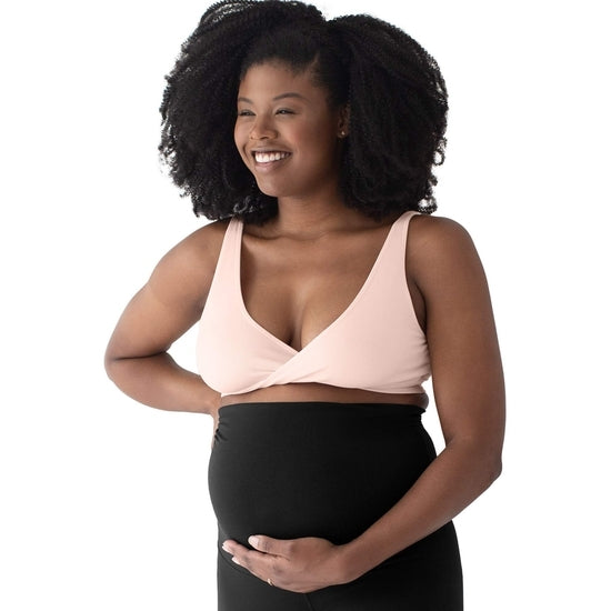 Adjustable Crossover Nursing & Lounge Bra - ROSE AND BLACK