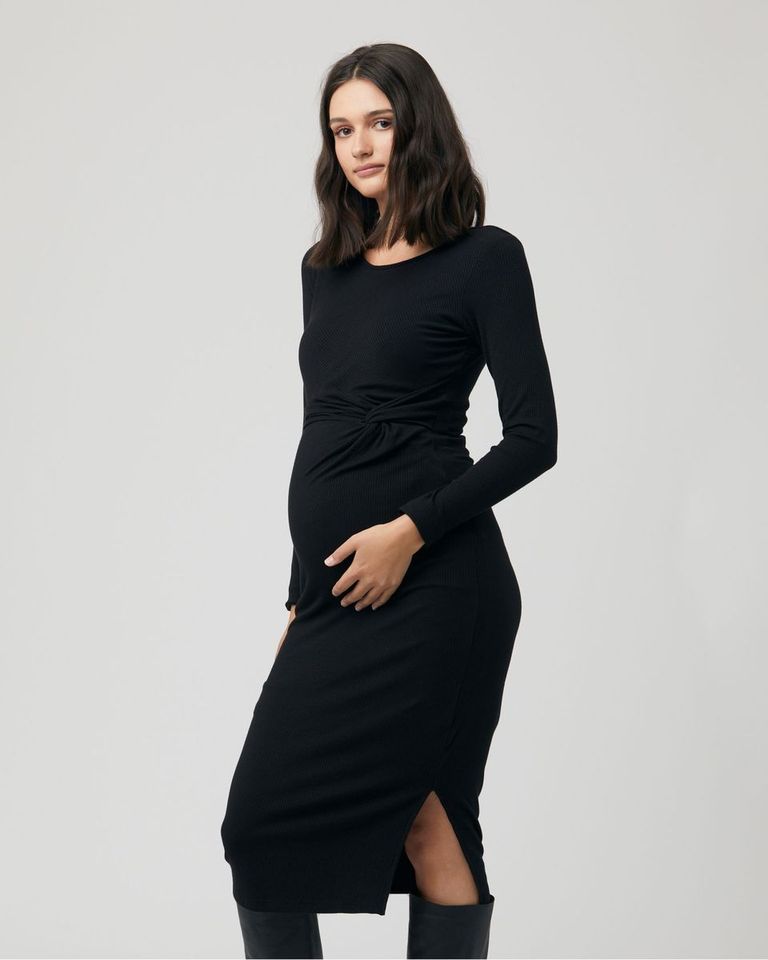 Rib Long Sleeve Dress