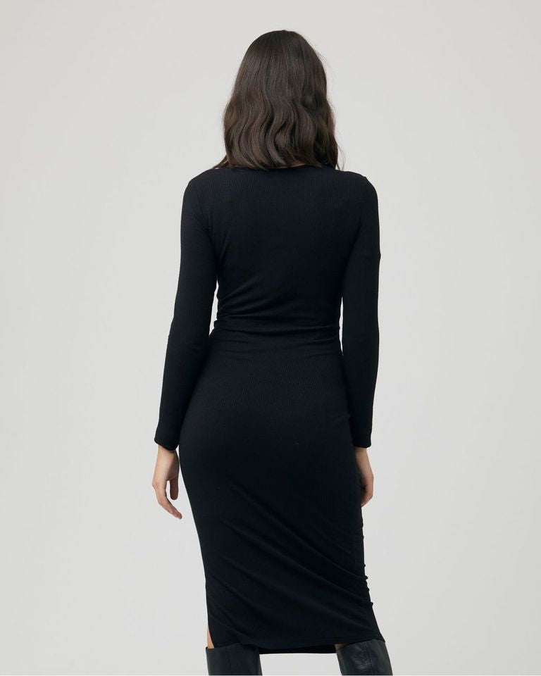 Rib Long Sleeve Dress
