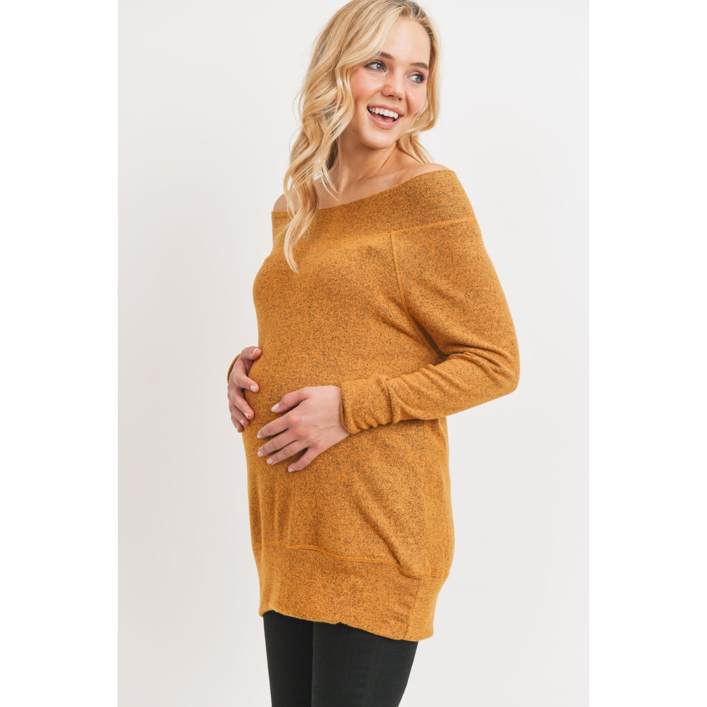 Off The Shoulder Maternity Tunic Top