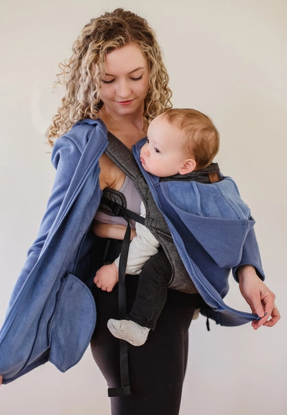 2-in-1 Fleece Baby Carrying Hoodie