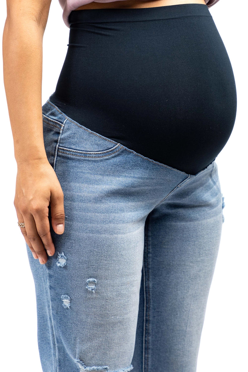 Maternity 28" Boyfriend Jean w/ Bellyband