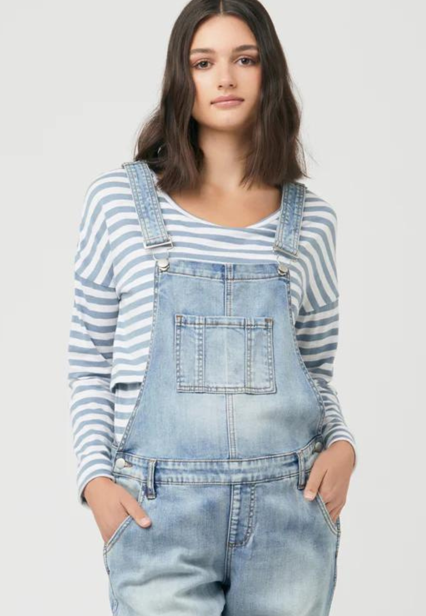 Ripe Denim Maternity Overalls