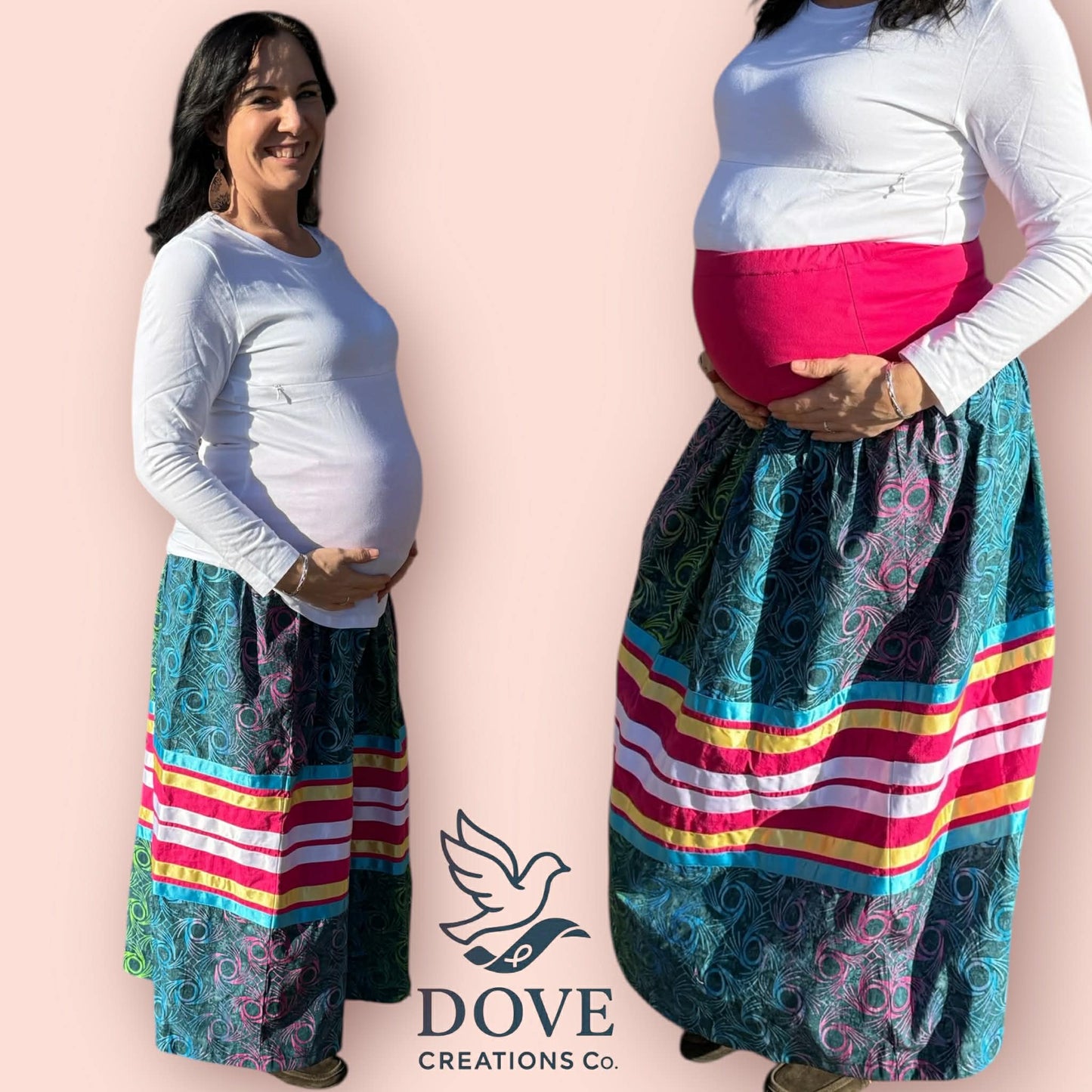 Swirl Maternity Ribbon Skirt