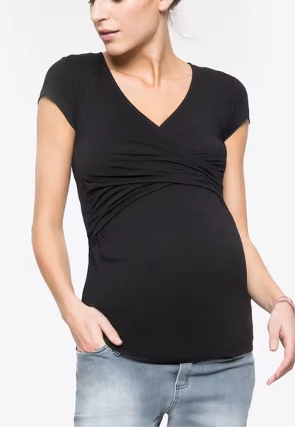 Crossover Maternity and Nursing Tee Shirt