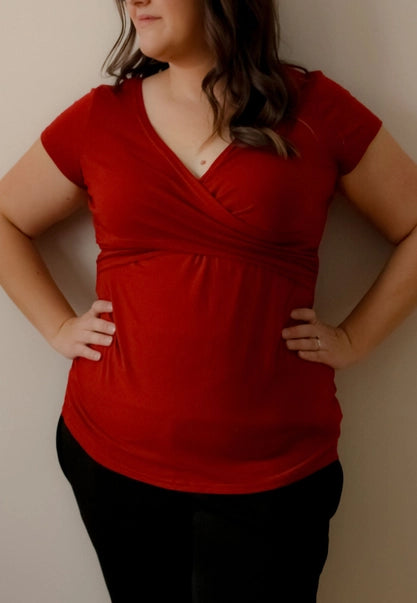 Crossover Maternity and Nursing Tee Shirt