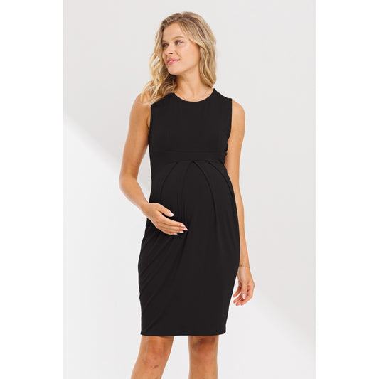 Front Pleat Maternity Dress