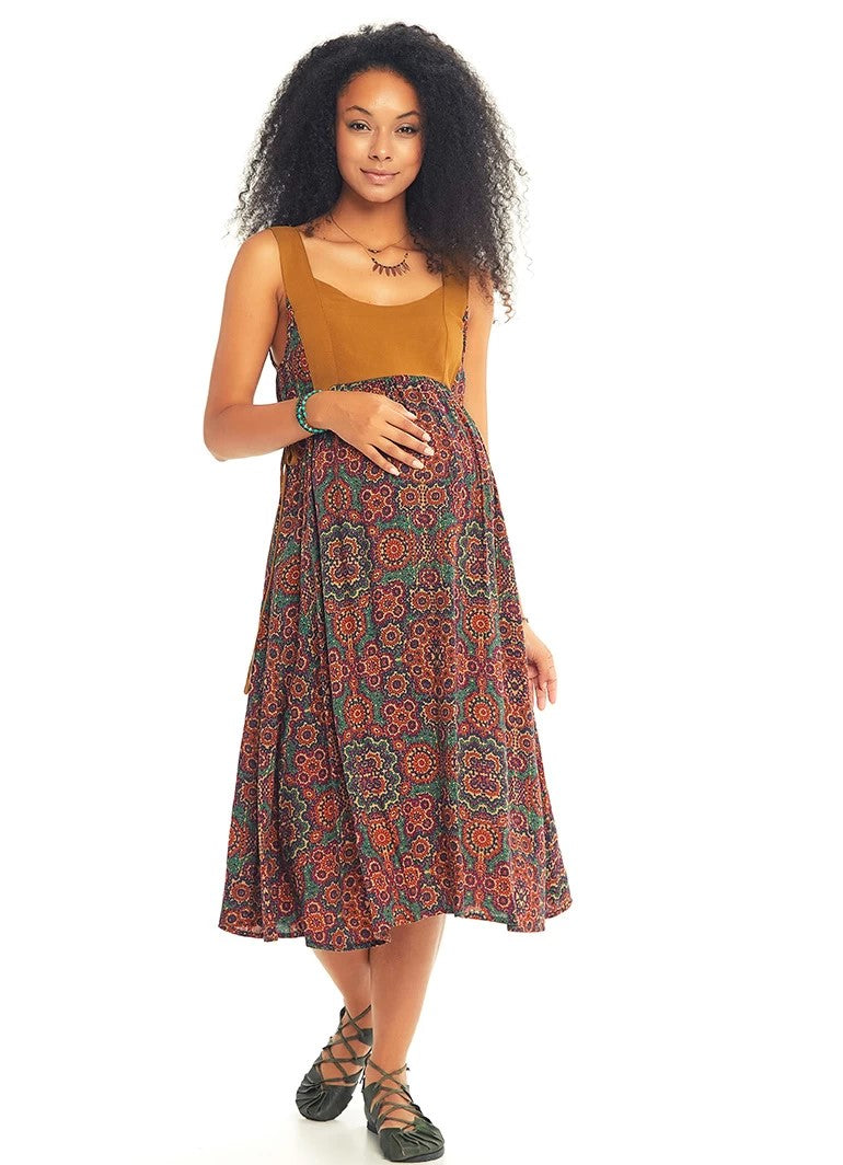 Boho maternity dress sleeveless