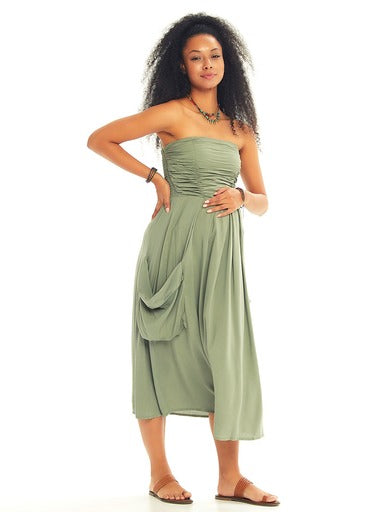 Deep pocket ruffle maternity dress/skirt