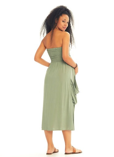 Deep pocket ruffle maternity dress/skirt