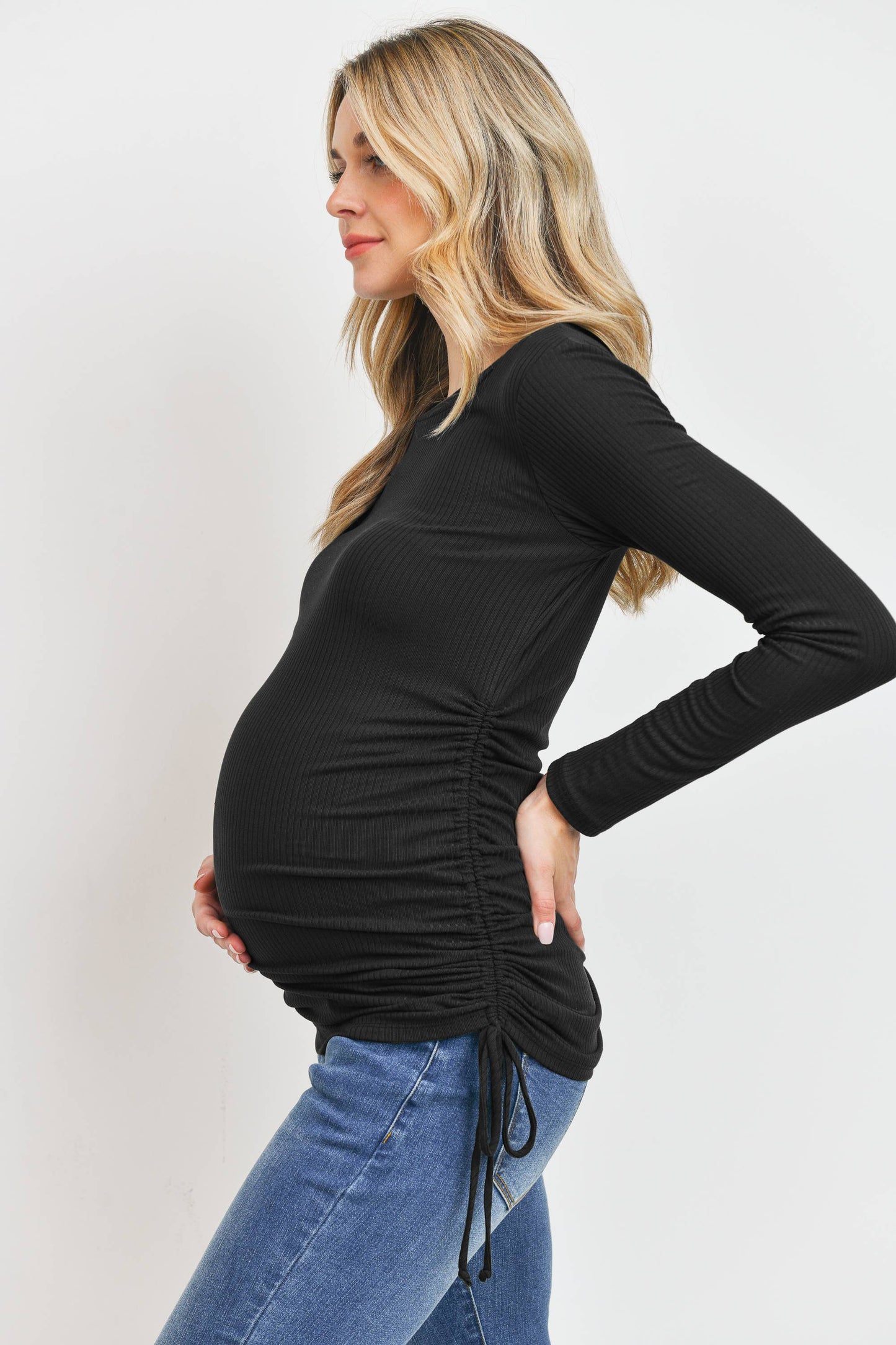 Hello Miz Ribbed Long Sleeve Maternity Nursing Top – Healthy