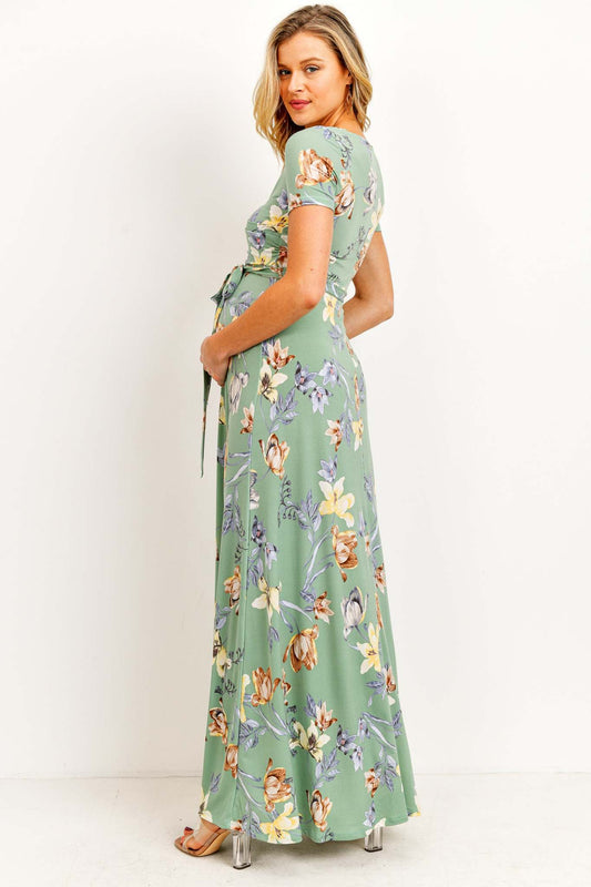 Floral Maternity/Nursing Maxi Dress