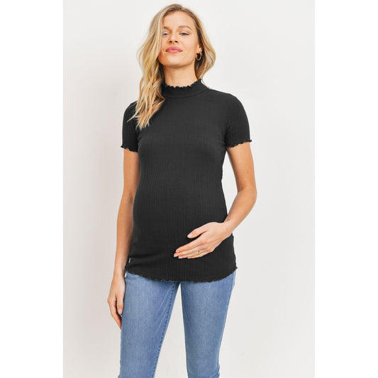 Cotton Ribbed Maternity Top