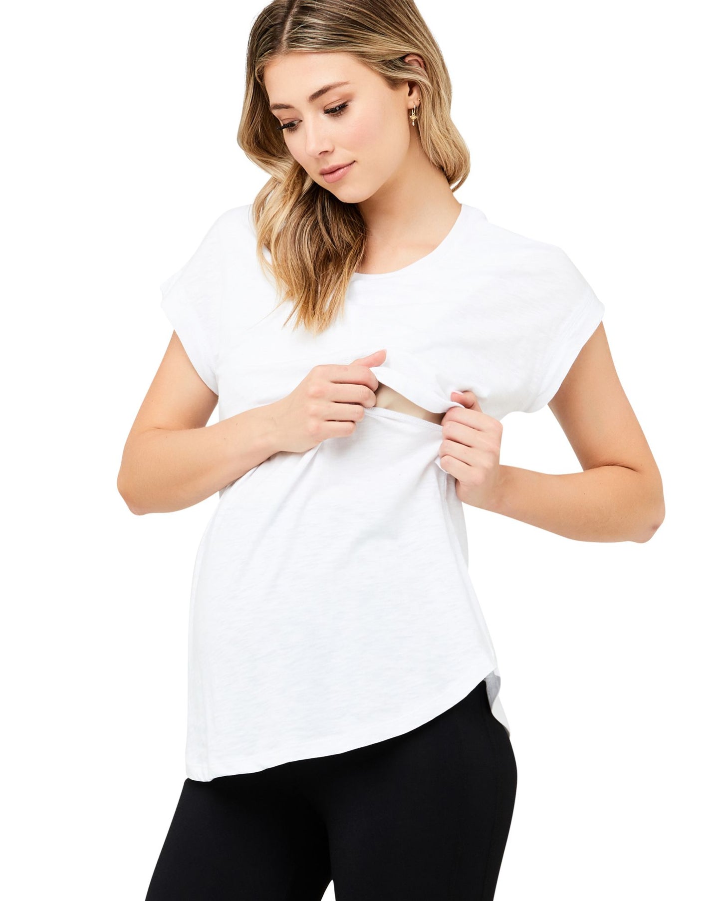 White Maternity/Nursing Tee