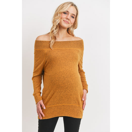 Off The Shoulder Maternity Tunic Top